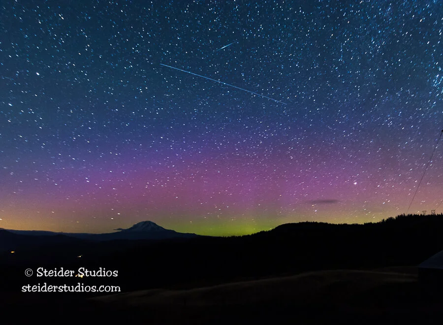 その他 Aurora, Shooting Star AP Aurora Borealis with Shooting Star — Steider Studios